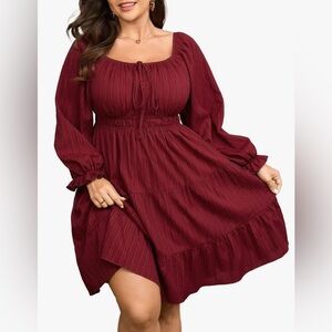 Cute Red Mini Dress Plus Size 1XL NWOT